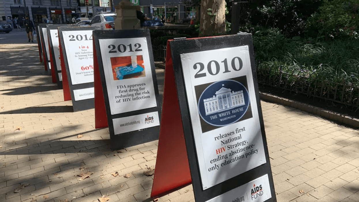 An awareness campaign set out around the city ahead of the AIDS Walk Philly in 2021.