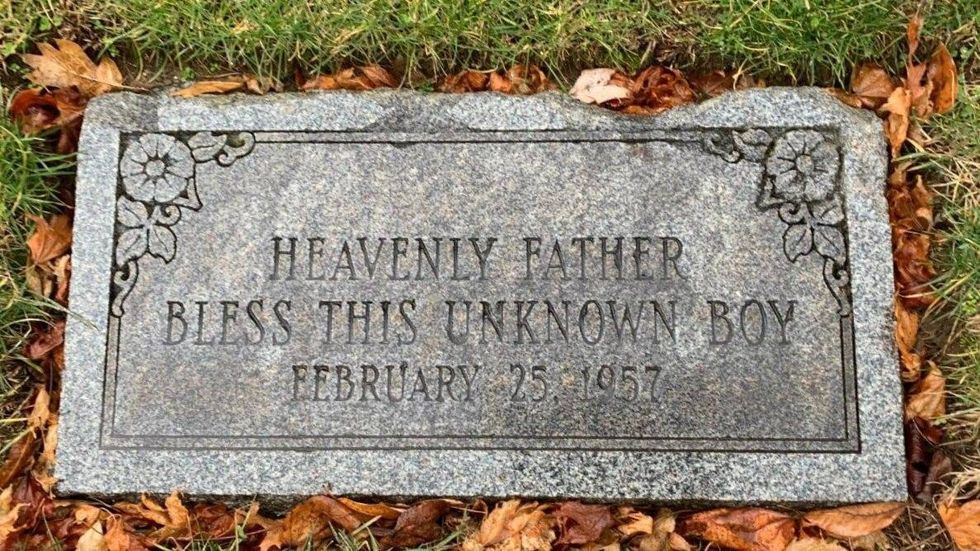 An early grave marker in a potter