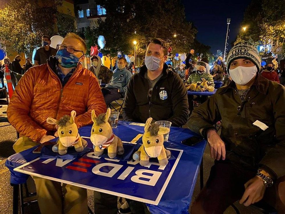 An election night watch party at Manny