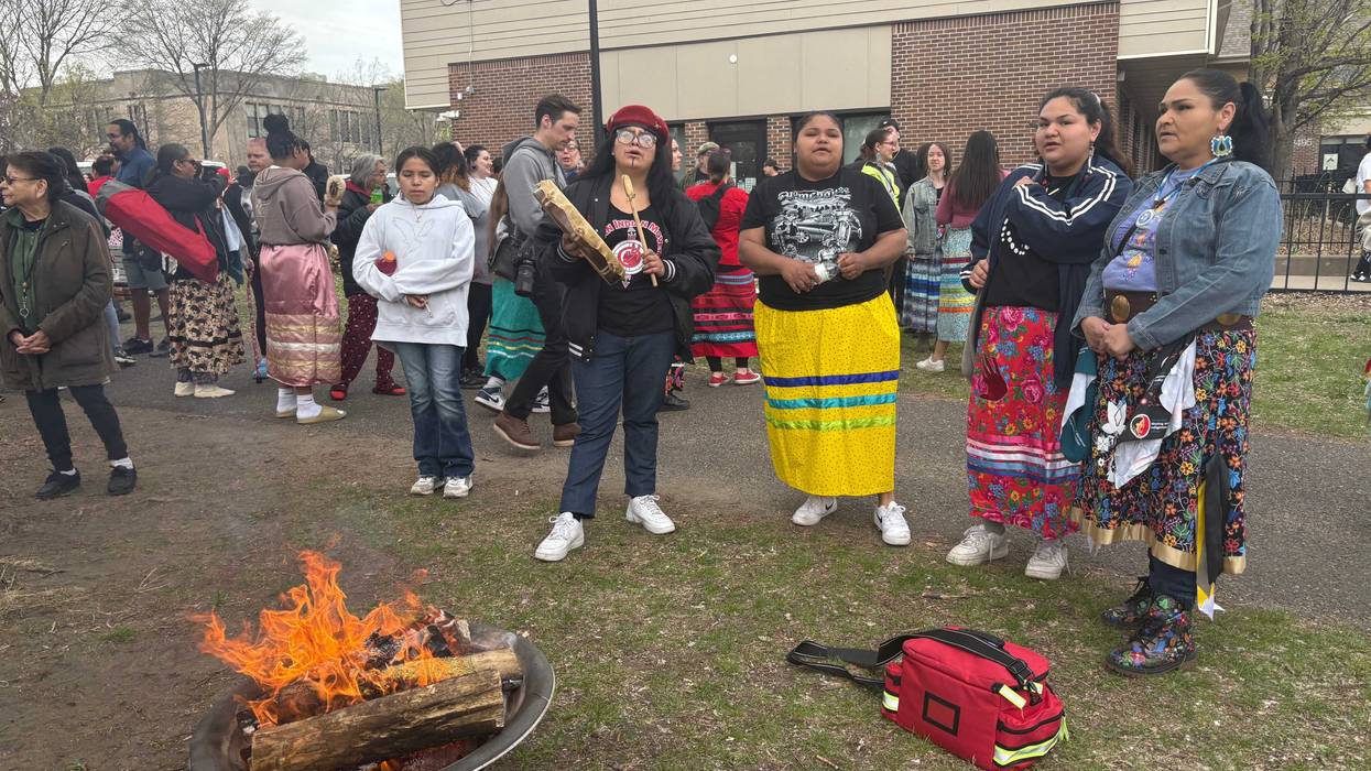 An emotional gathering in South Minneapolis days after five were shot and killed in what police are calling gang violence in the Native American community.