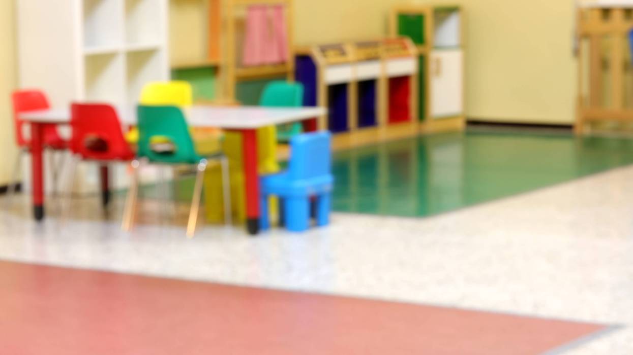 An empty day care classroom