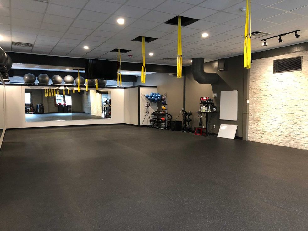 An empty room at Rise Fitness Studio. January 15, 2021