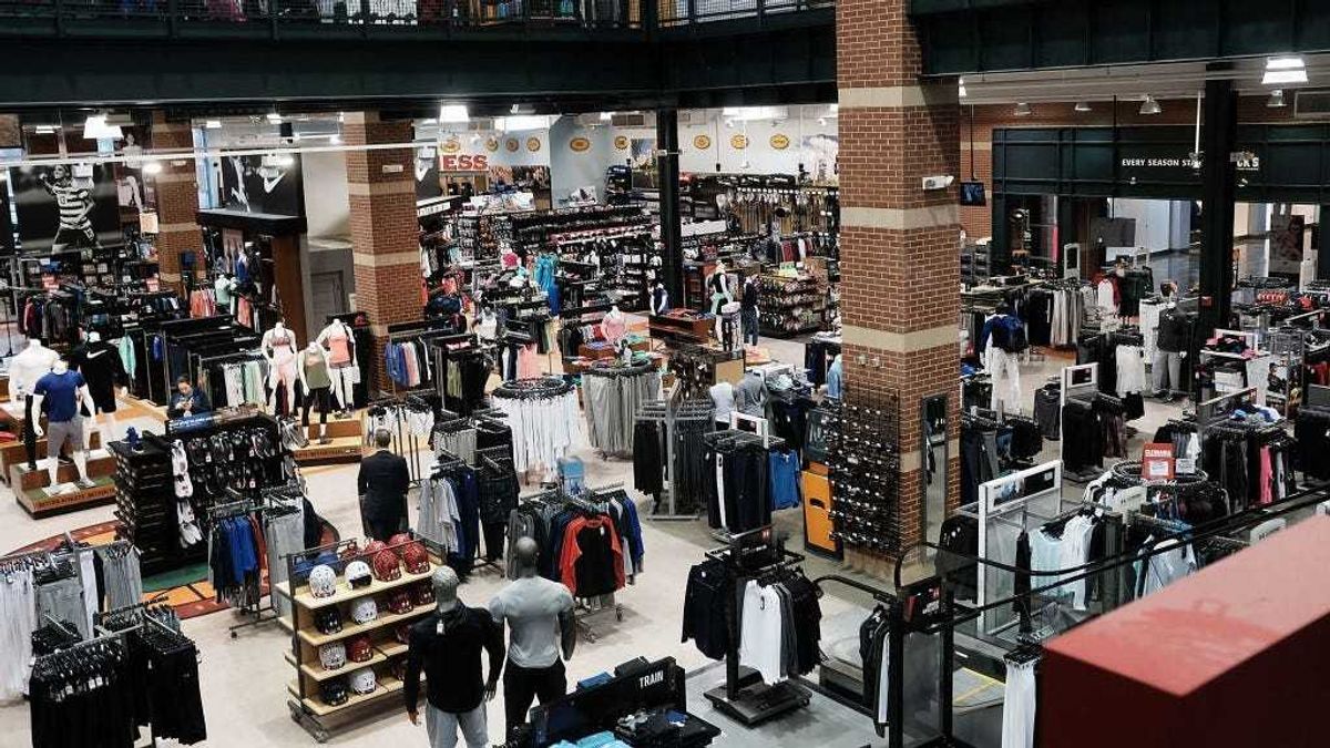 An empty sporting goods store stands in a shopping mall on March 28, 2017 in Milford, Connecticut.