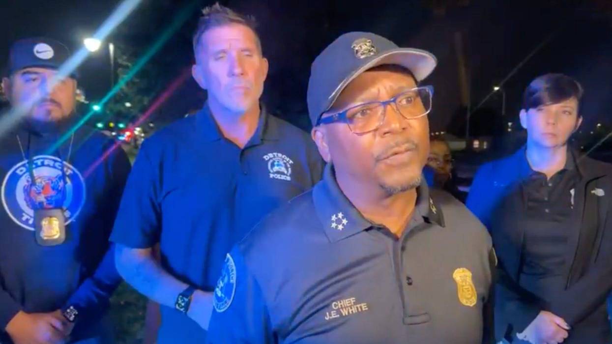 An encounter between a Detroit police officer and an armed man turned deadly at a Detroit intersection on Friday after the man pointed a handgun at police and the officer open fired.