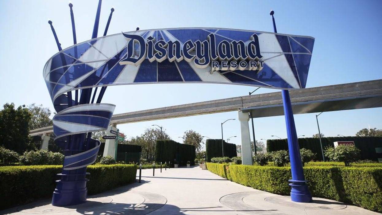 An entrance area to Disneyland stands empty on September 30, 2020 in Anaheim, California.