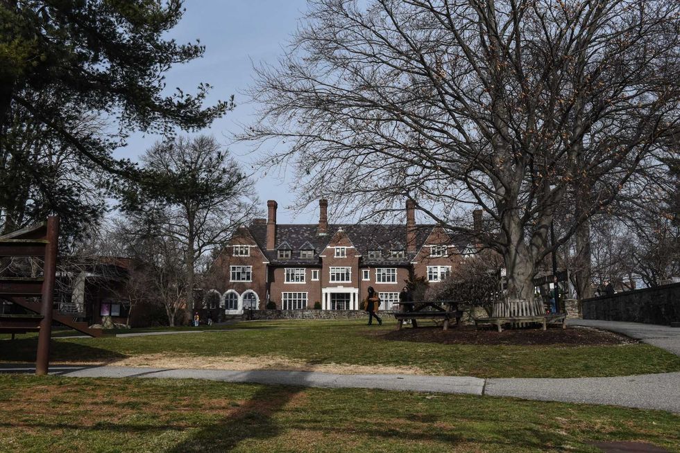 An exterior view of Sarah Lawrence College is seen on Feb, 12, 2020, in Bronxville, New York.