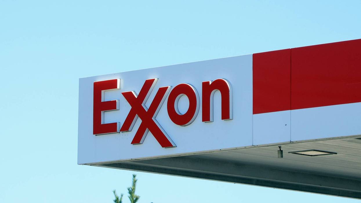 An Exxon sign.