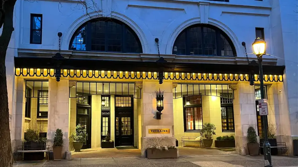 An FBI agent shot a dog outside The Touraine luxury apartment building on Spruce Street on Feb. 20, 2023.