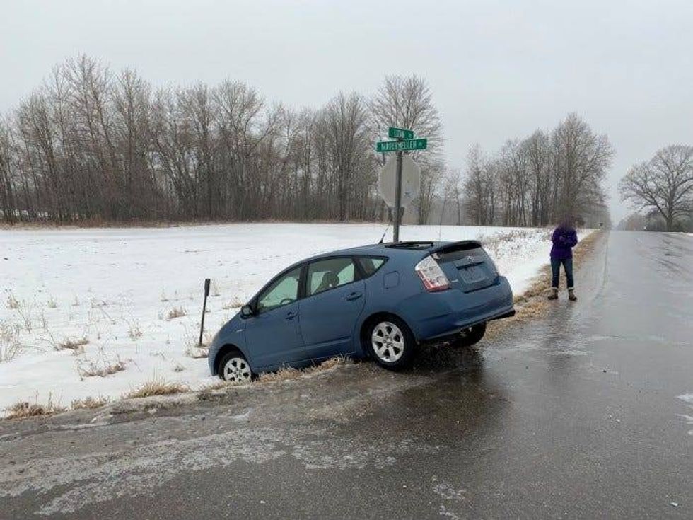 An Ice Storm Warning for the northern part of the lower peninsula is creating dangerous road conditions throughout multiple counties on Tuesday as police and weather officials urge all drivers to stay off the roads.
