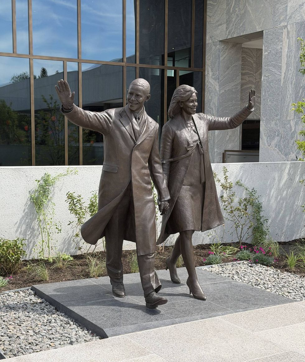 An image from the courtyard outside the Obama Presidential Center on Chicago's South side.