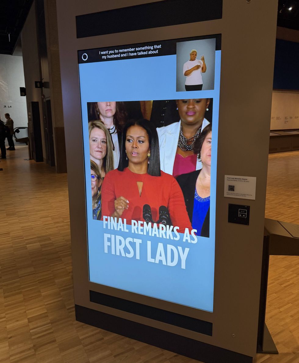 An image inside the museum at the Obama Presidential Center on Chicago's South side.