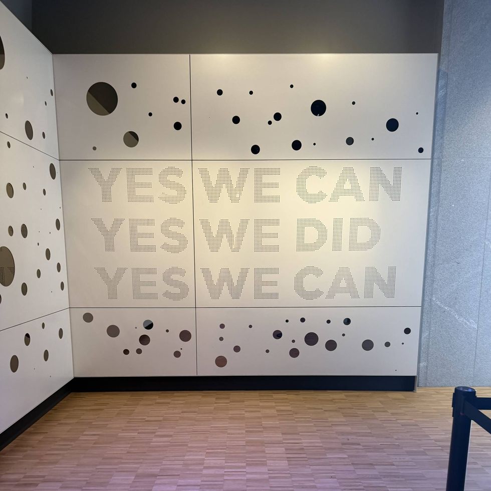 An image inside the museum at the Obama Presidential Center on Chicago's South side.