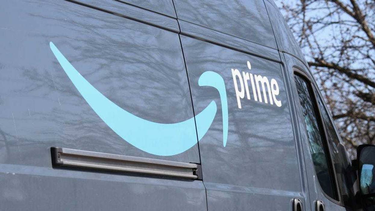 An image of an Amazon delivery truck as photographed on March 18, 2020 in Plainview, New York.