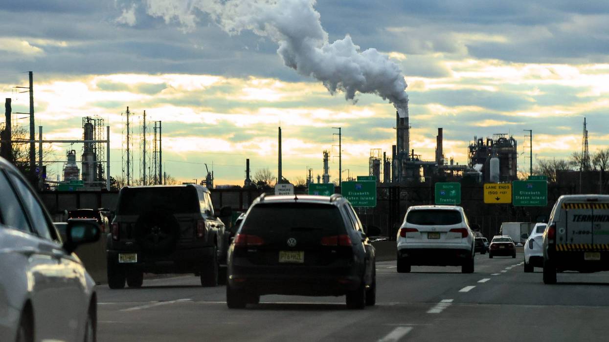 An industrial area in the vicinity of refinery is seen this month in Linden, New Jersey