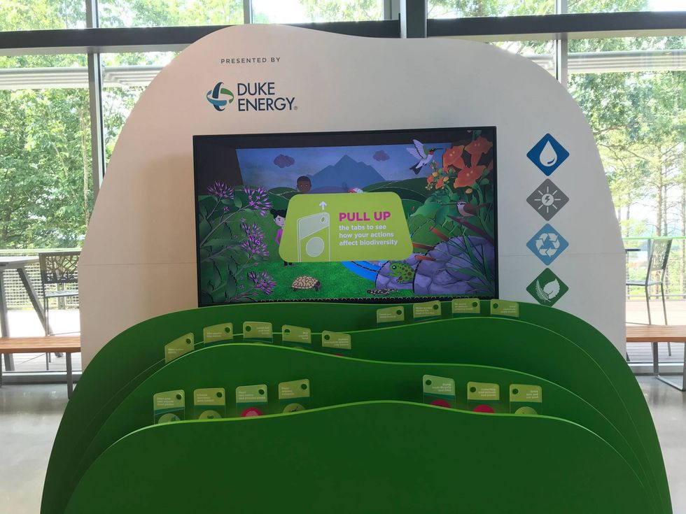 An interactive exhibit in the Sustainable Futures section.