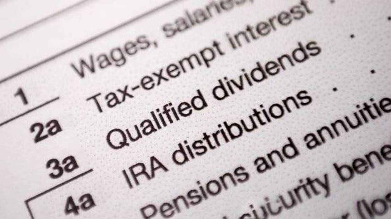 An Internal Revenue Service 1040 Individual income tax form