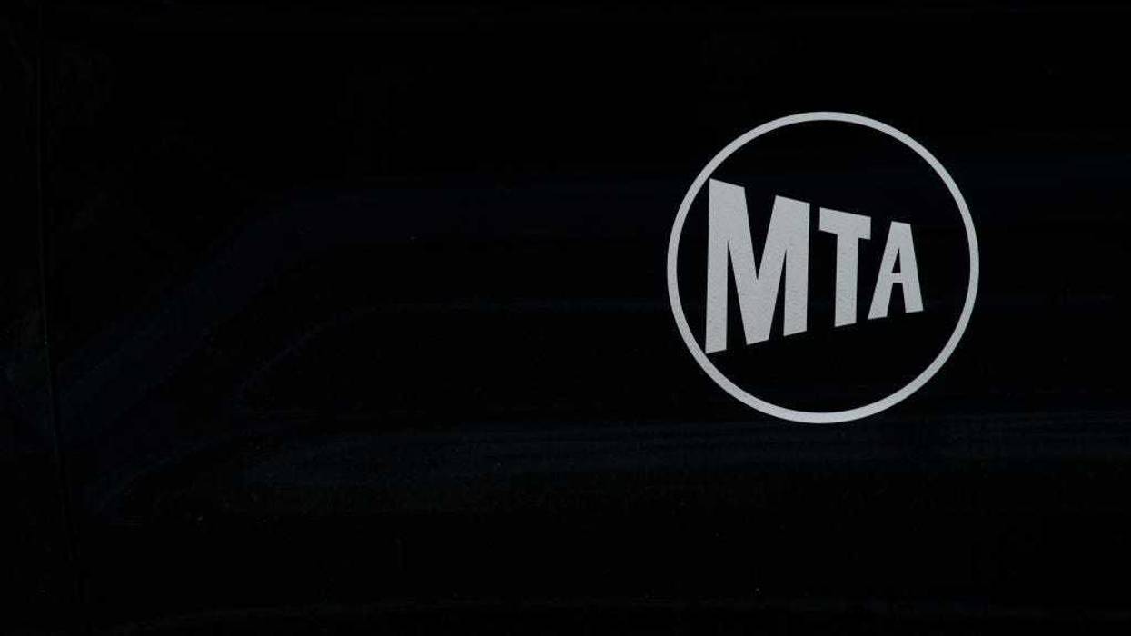 An MTA logo is seen at Grand Central Terminal on Oct. 20, 2020 in New York.