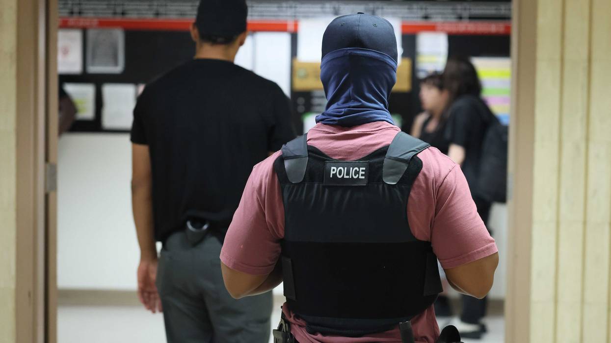 An officer at an immigration office in New York.