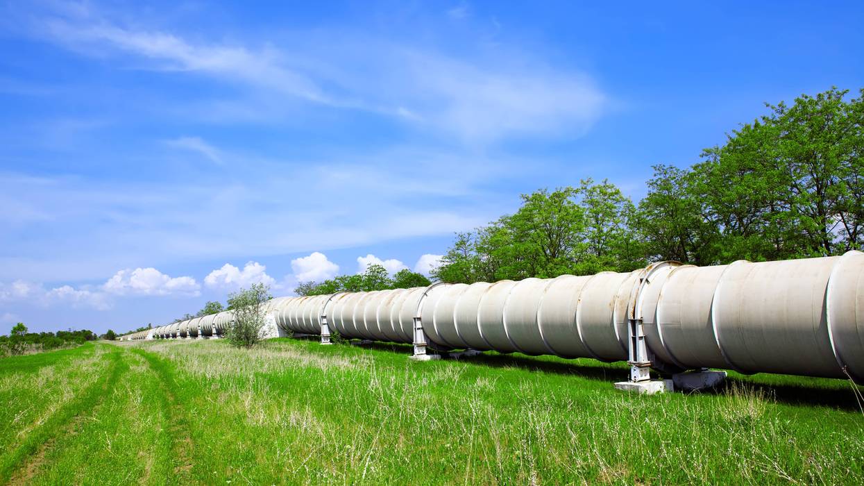 An oil pipeline.