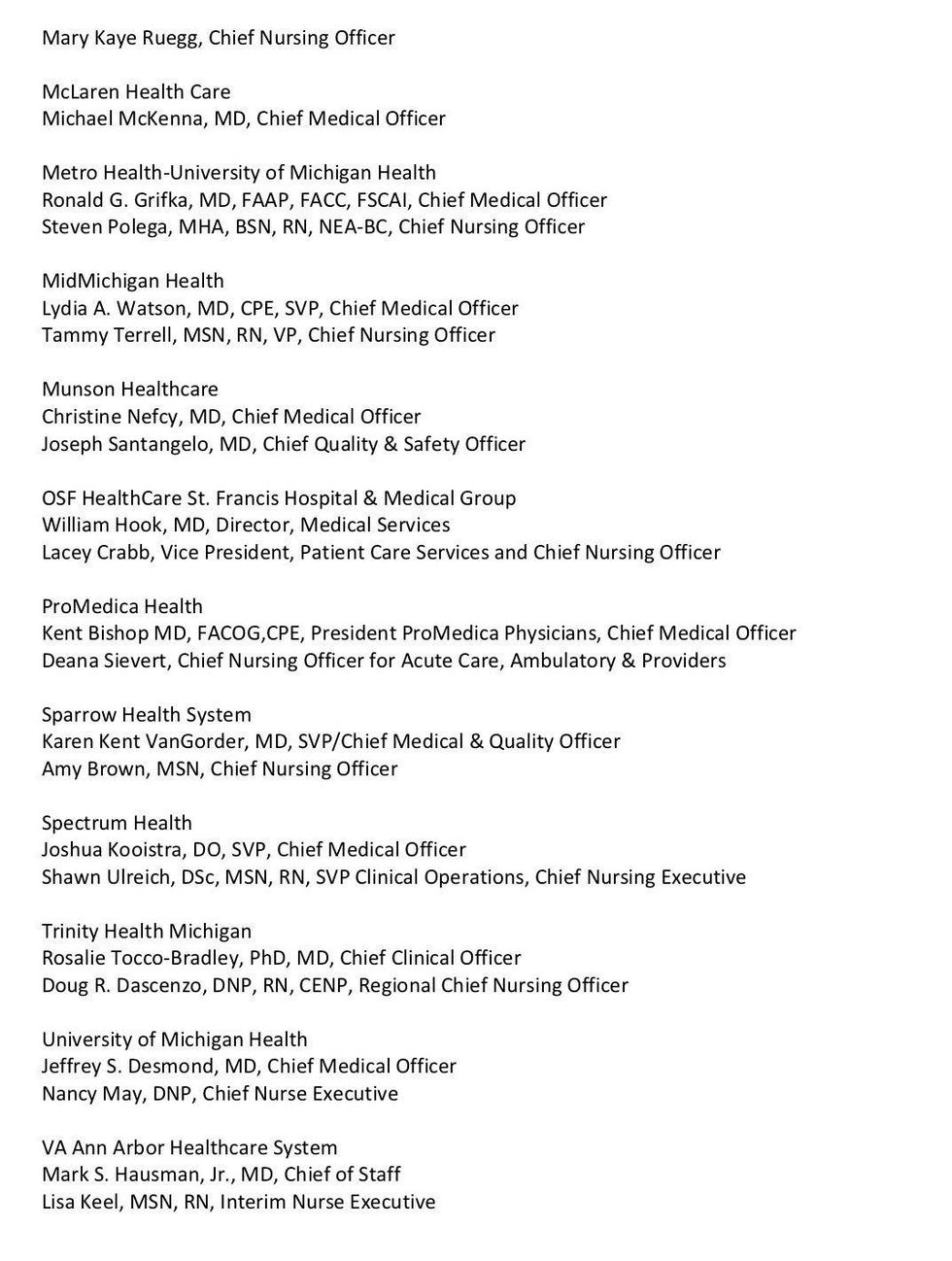 An open letter urges Michiganders to get vaccinated before it