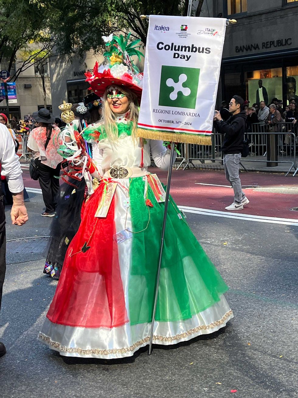 An ornate outfit at the parade