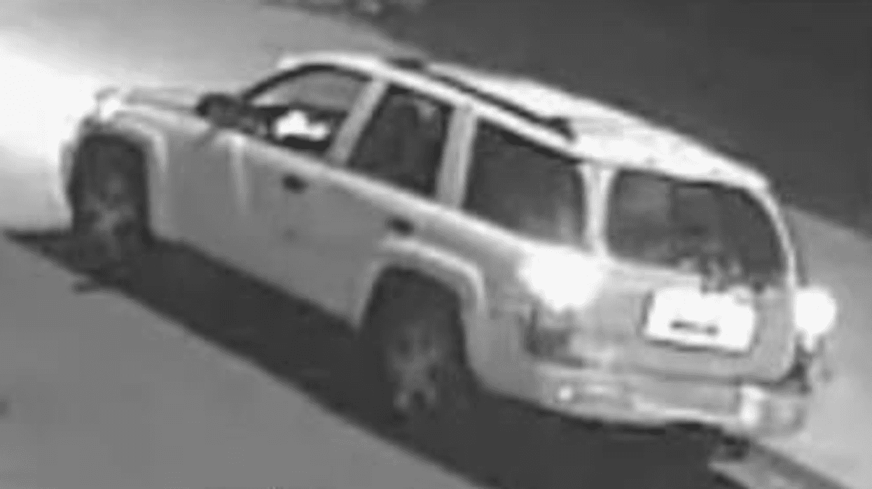 An SUV believed to be a Chevy Trailblazer that police say is involved in a fatal hit-and-run last month.