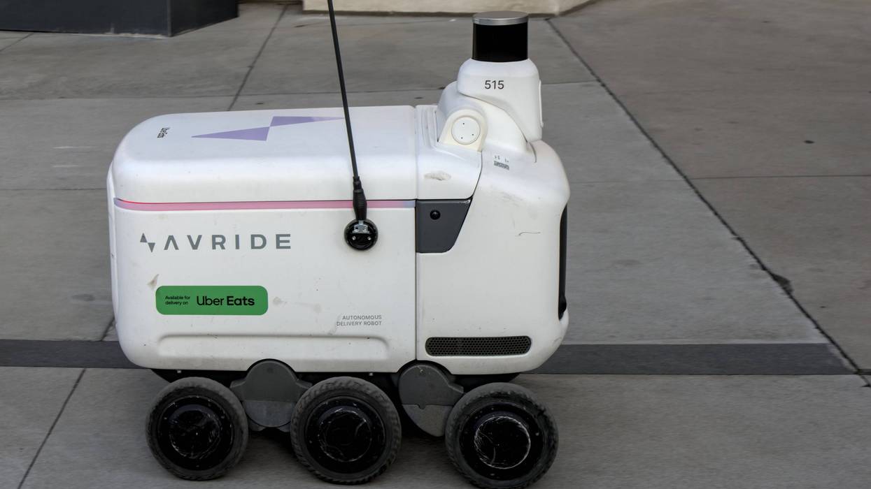 An Uber Eats delivery robot.
