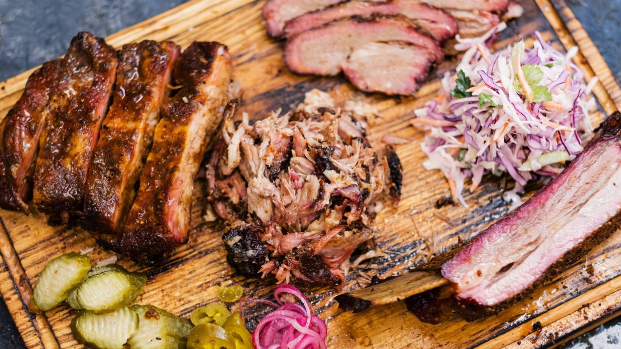 An undated picture of barbecue food.