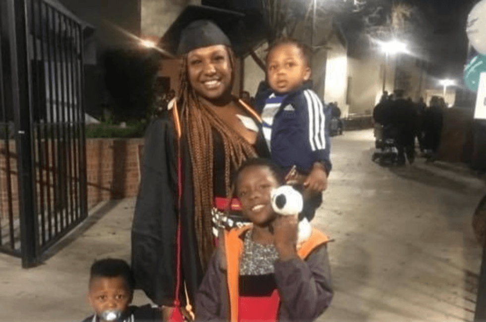 Andrea Moore-Frayer and her four children, seen in this undated photo.