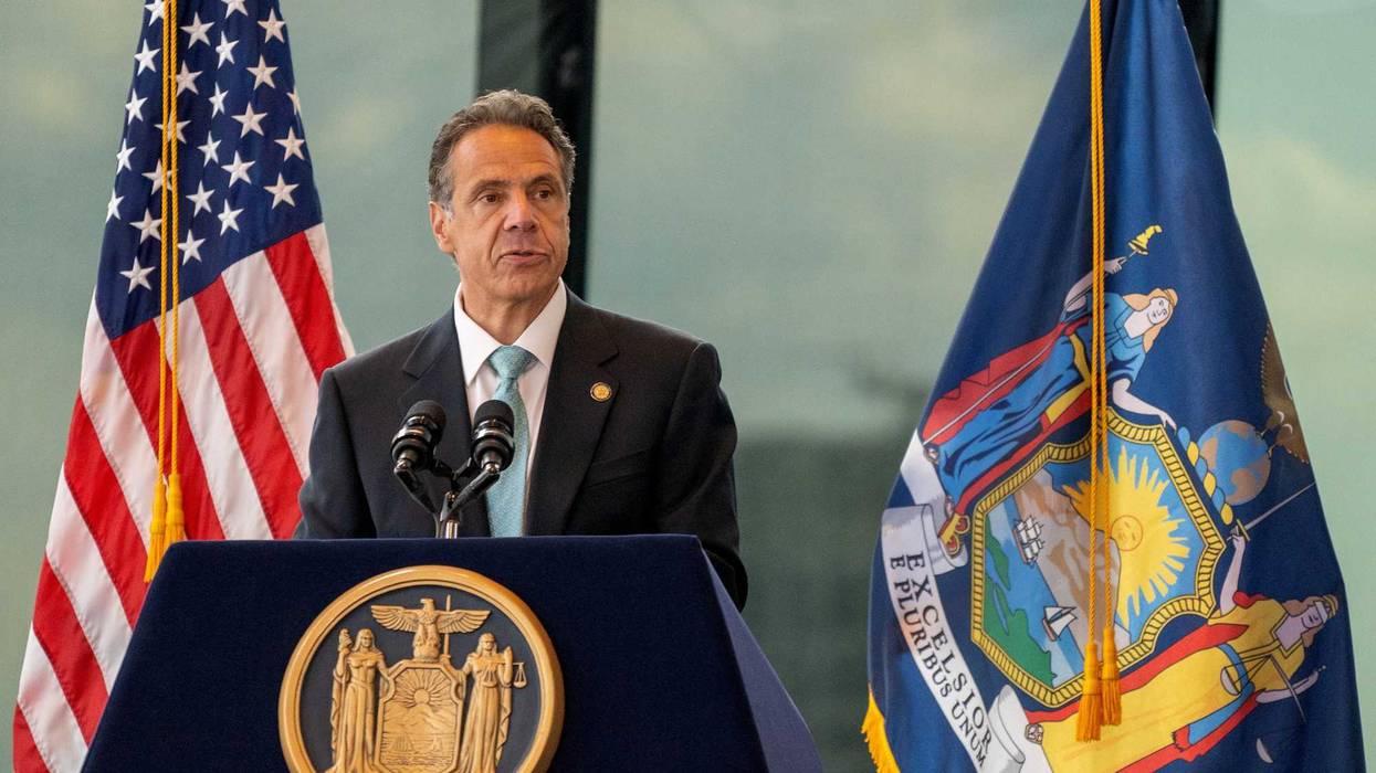 Andrew Cuomo speaks during a press conference at One World Trade Center on June 15, 2021.