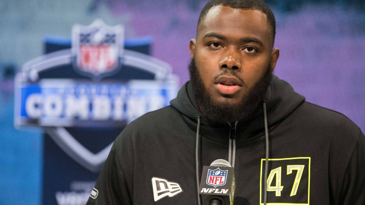 Andrew Thomas Georgia offensive lineman at 2020 NFL Combine