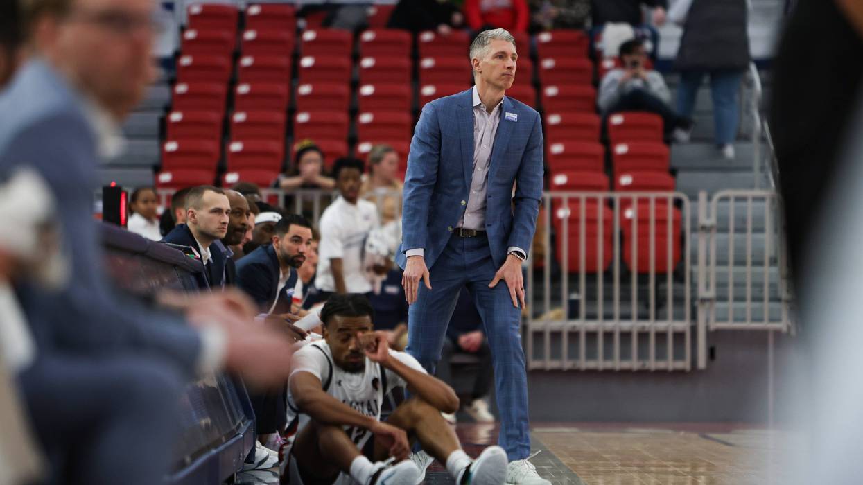 Andy Toole on RMU sidelines