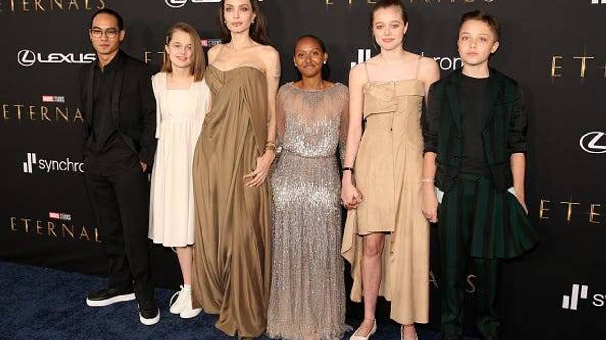 Angelina Jolie and children