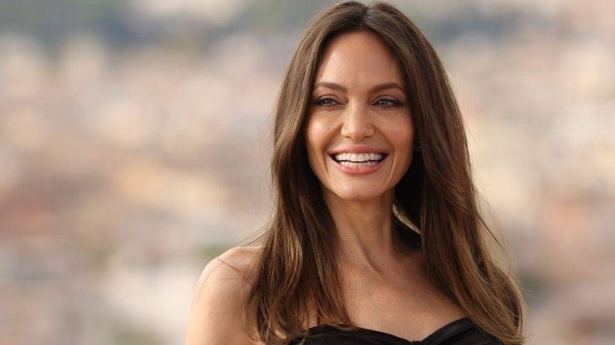 Angelina Jolie attends the "Eternals" photocall on October 25, 2021 in Rome, Italy.