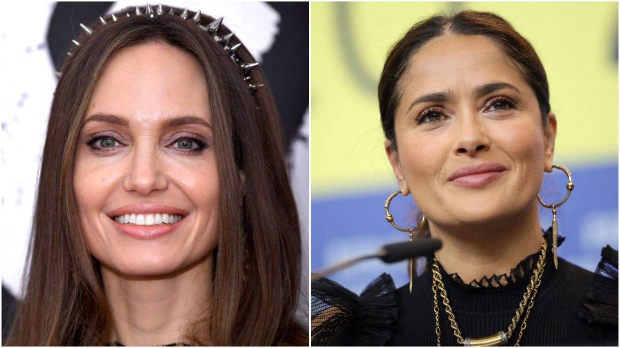 Angelina Jolie (left) / Salma Hayek (right)