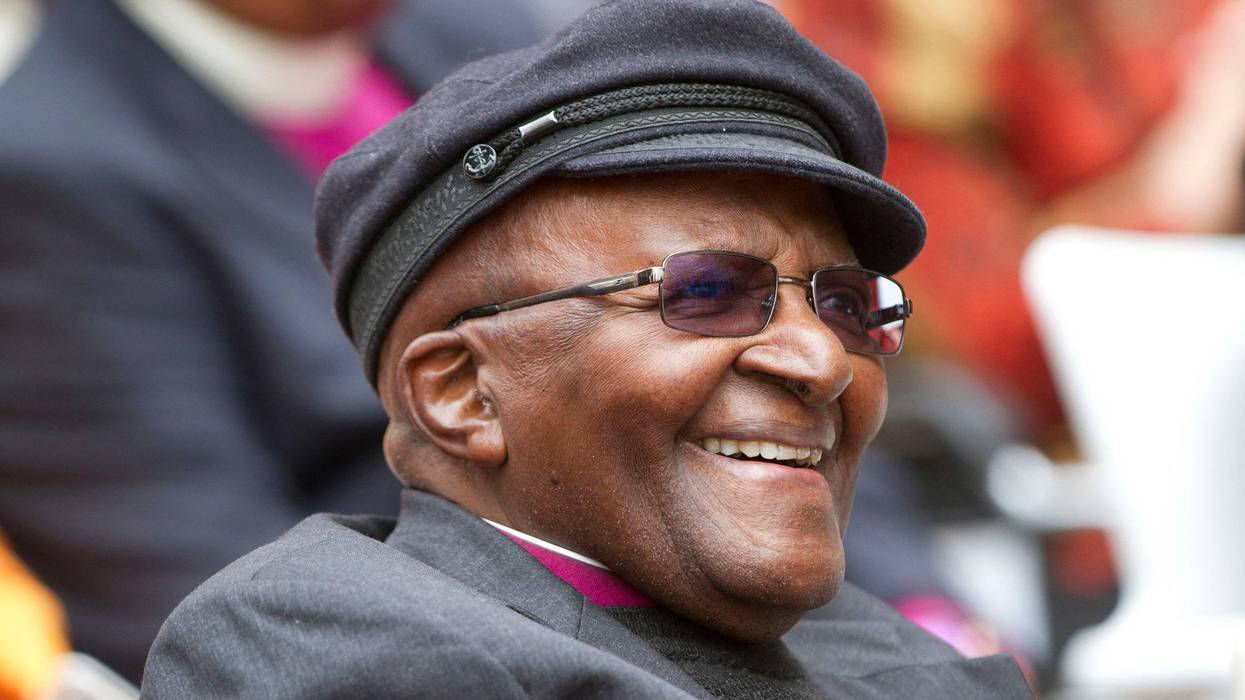 Anglican Archbishop Emeritus Desmond Tutu smiles as he celebrates his 86th birthday in Cape Town South Africa, Saturday, Oct. 7, 2017.