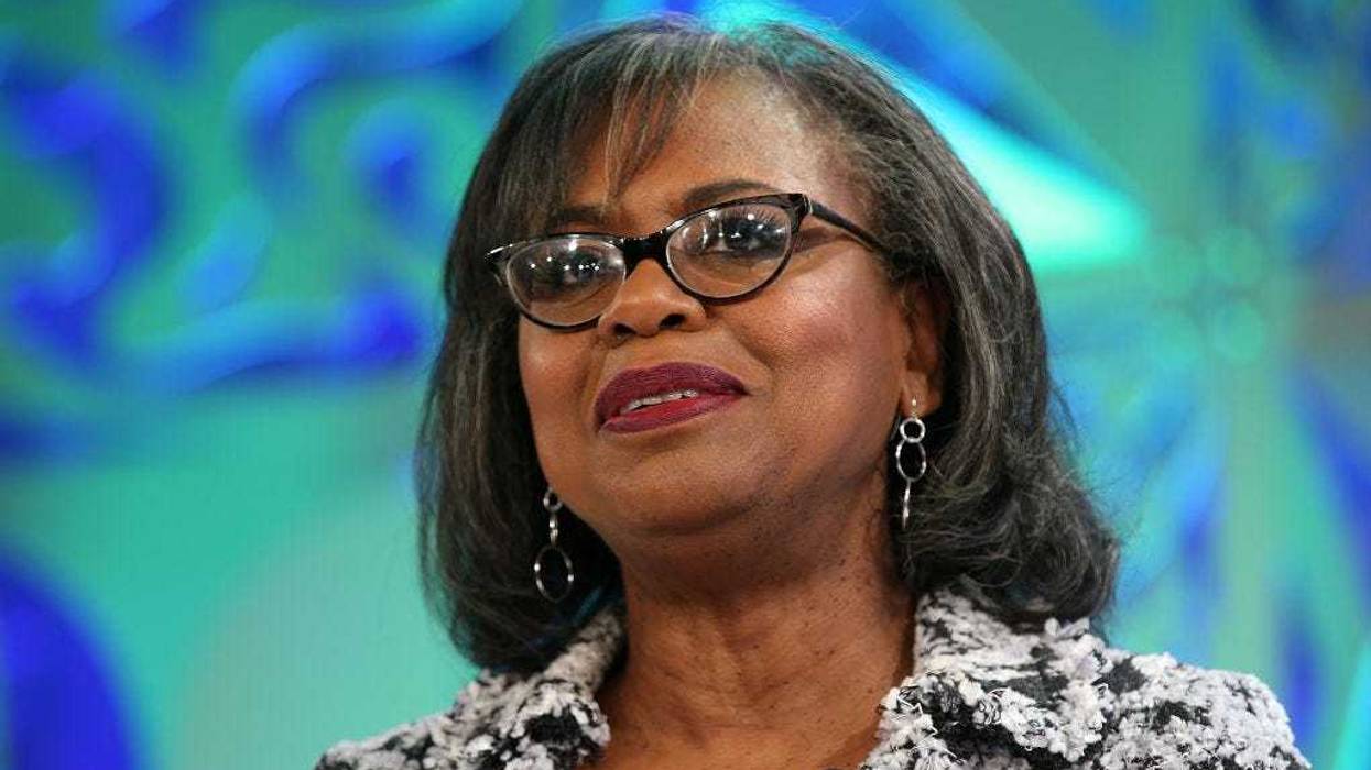 Anita Hill speaks onstage at the Fortune Most Powerful Women Summit 2018.