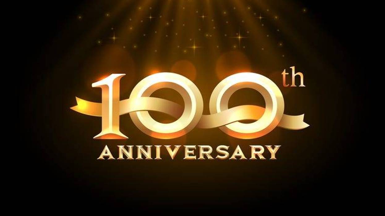Anniversary 100th year, golden celebration, birthday event