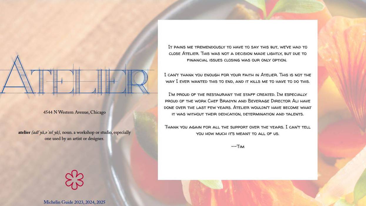 Why Chicago’s Michelin-starred Atelier in Lincoln Square suddenly shut down