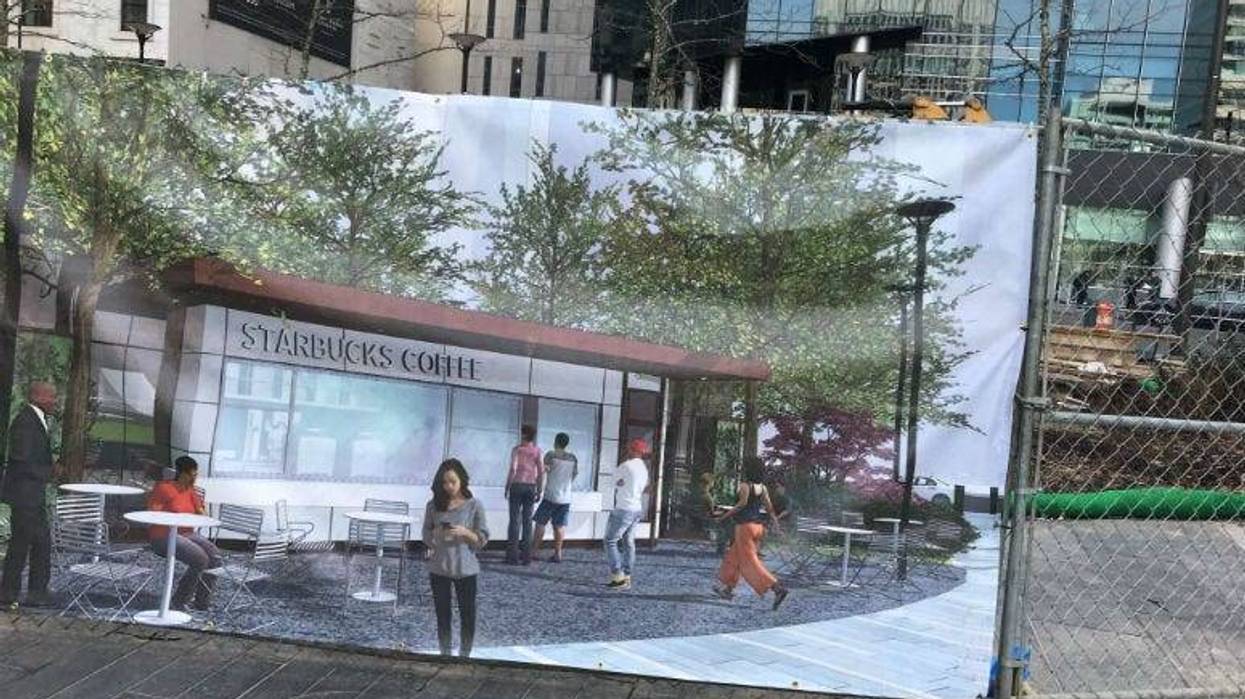 Another Starbucks controversy is brewing, but this time it's because of a kiosk being built in Dilworth Park, outside of City Hall.