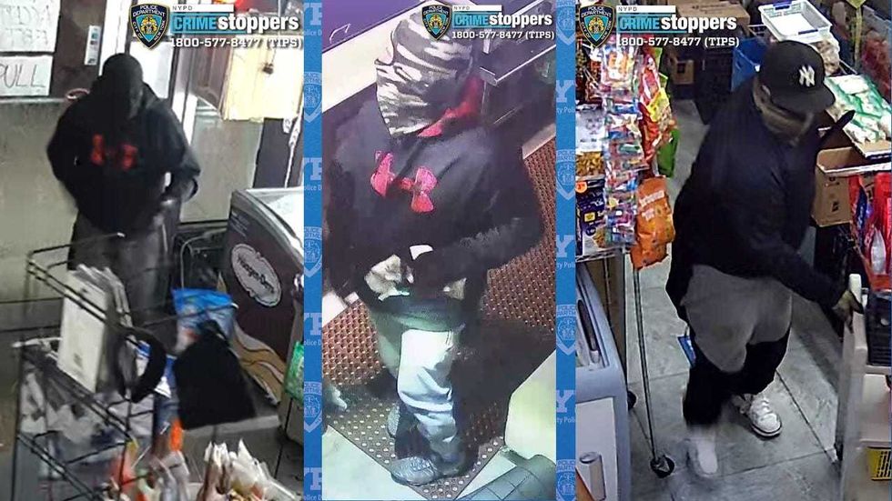 Another suspect is seen rummaging through businesses during the break-ins