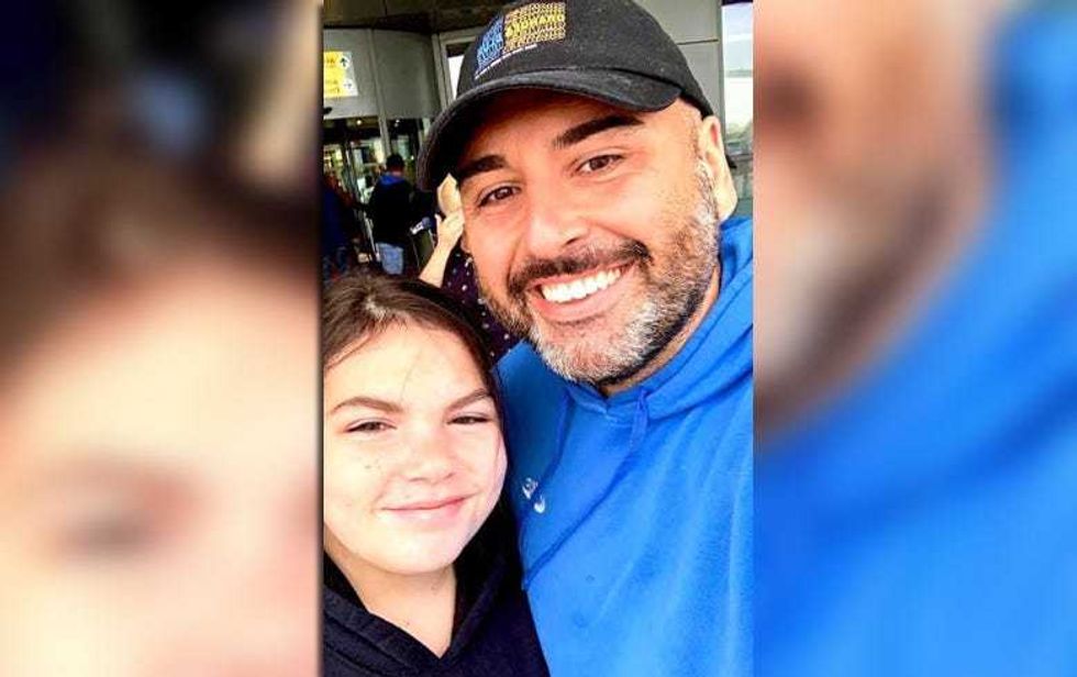 Anthony Donahue with his sister, Gianna