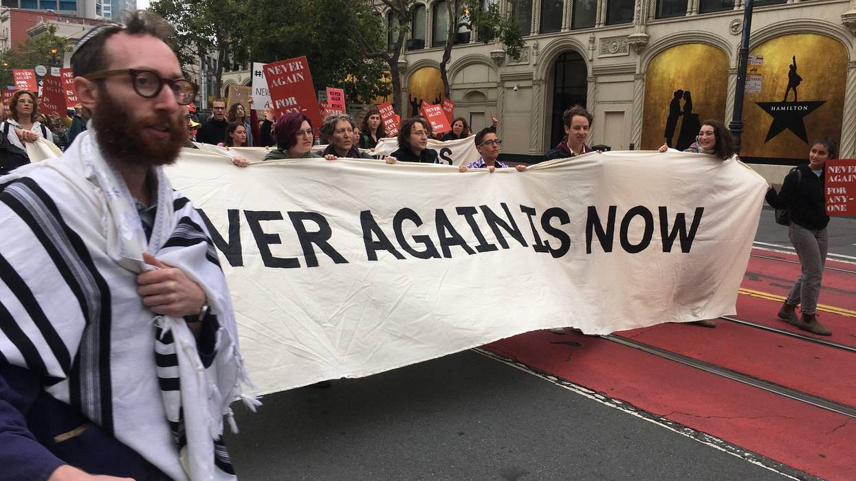 Anti-ICE protesters marched on Market Street in San Francisco