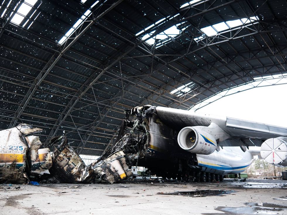 Anton Dmitruk, a Kyiv resident and photographer, set out on April 4, 2022 to photograph the damage done by Russians in their invasion of Ukraine. Destroyed in Feb. 24, 2022 blasts was the Antonov AN-225 Mriya, world