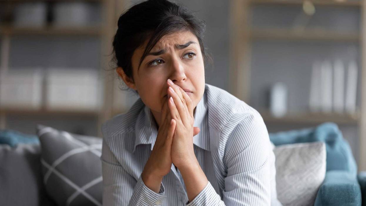 anxious woman