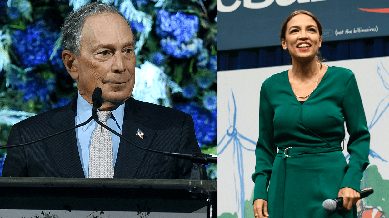 AOC and Mike Bloomberg
