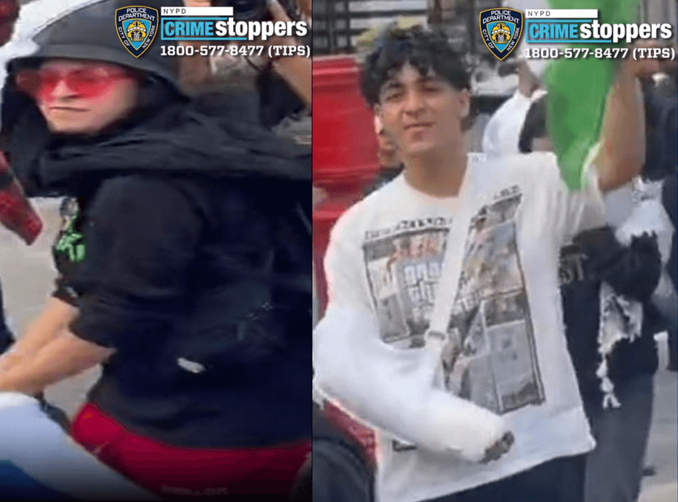 aPolice are searching for a female suspect who allegedly hit Richman with a tambourine and a male suspect who allegedly hit him with a flagpole