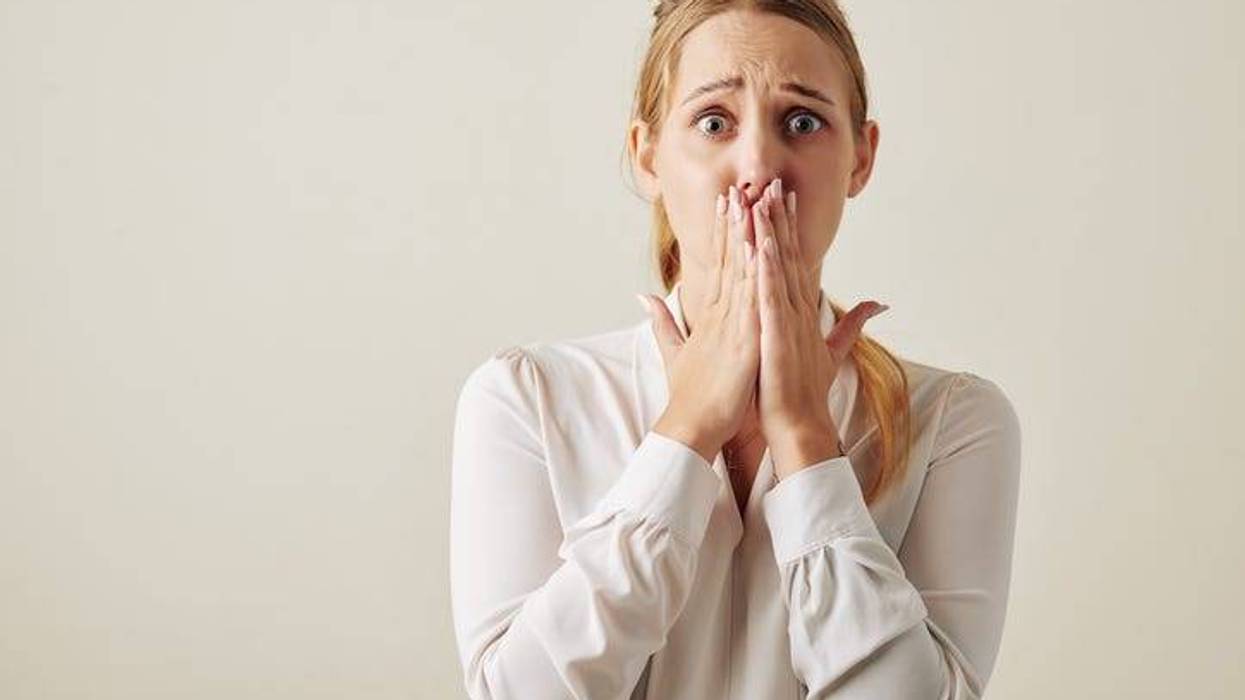 Appalled woman