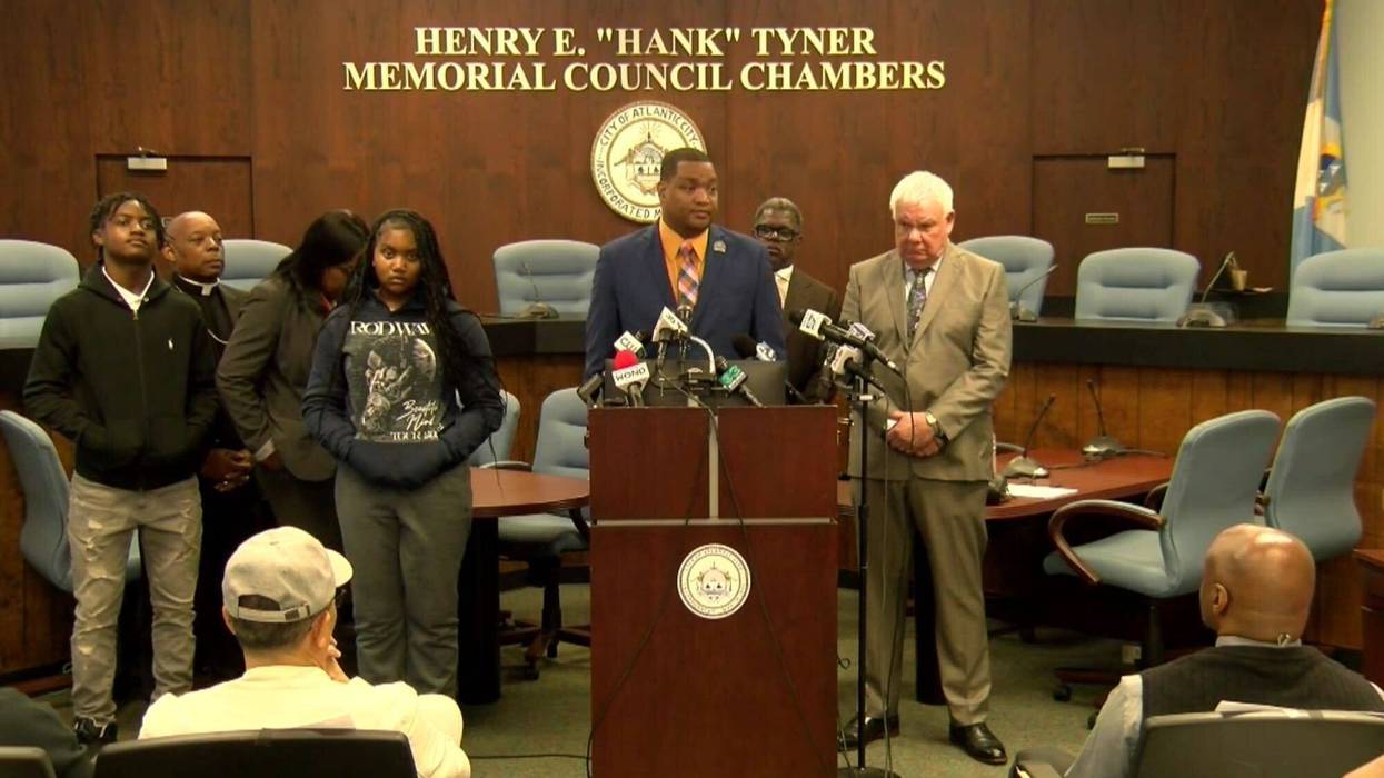 Appearing with his family and his attorney, Atlantic City Mayor Marty Small on Monday addressed a search warrant served at his home last week.