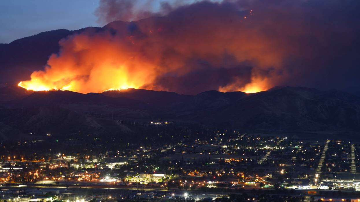 Apple Fire Night 4 - stock photo